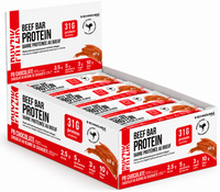 Schinoussa Beef Protein Bar – Chocolate Peanut Butter Flavour High Protein Low Sugar Keto-Friendly Energy Snack (12 BARS)