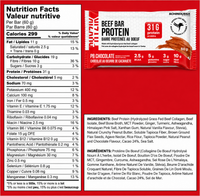 Schinoussa Beef Protein Bar – Chocolate Peanut Butter Flavour High Protein Low Sugar Keto-Friendly Energy Snack (12 BARS)