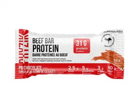 Schinoussa Beef Protein Bar – Chocolate Peanut Butter Flavour | 30g Grass-Fed Beef Protein, 2.5g BCAA, 5g Glutamine, 3g Sugar, 10g Fiber | High Protein Low Sugar Keto-Friendly Energy Snack (12 BARS) (Chocolate Peanut Butter) image 2